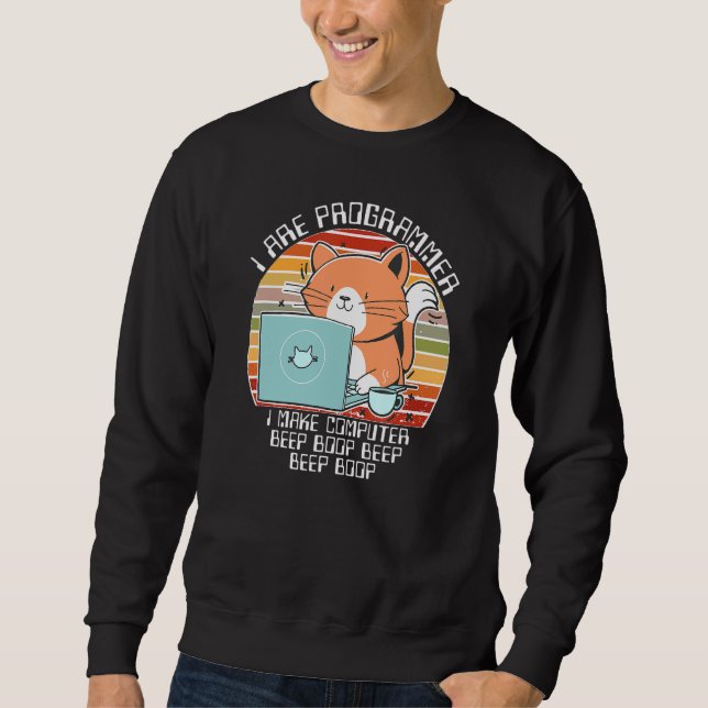 Jag är programmerare och jag gör datorpipa till de lång ärmad tröja (Framsida)