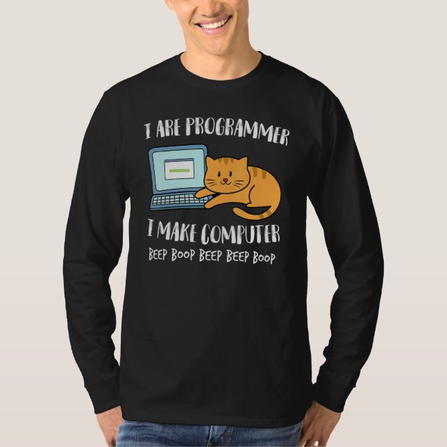 Jag är programmerare och jag gör till IT-pipkattun T Shirt (Framsida)