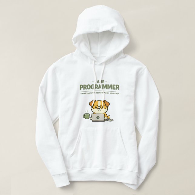 Jag Är Programmerare Pip Píp Roligt Hoodie (Design framsida)