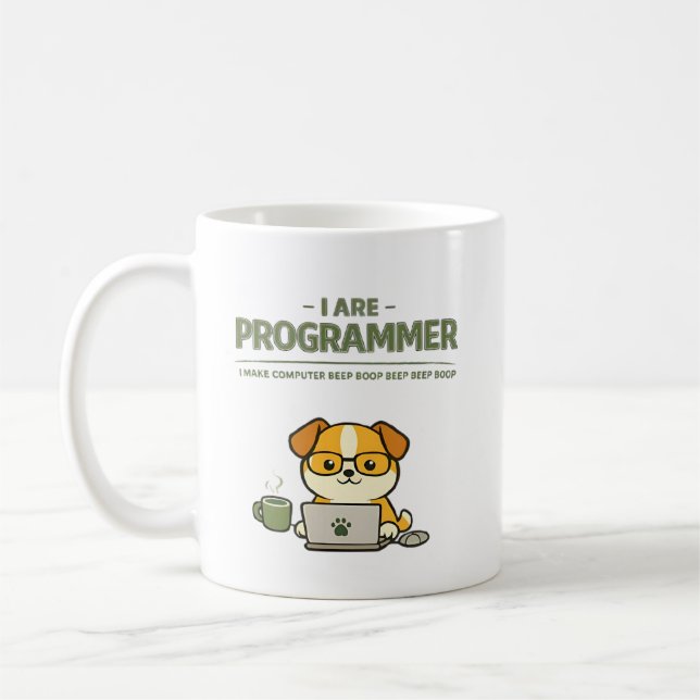 Jag Är Programmerare Pip Popp Rolig Kaffemugg (Vänster)