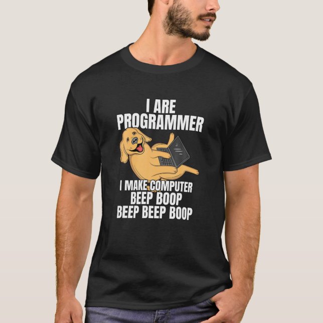 Jag är programmerarens IT-Hund T Shirt (Framsida)