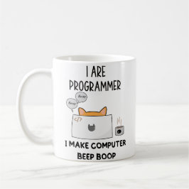 Jag är programmmer Cat Beep Boop cat Programmer Kaffemugg