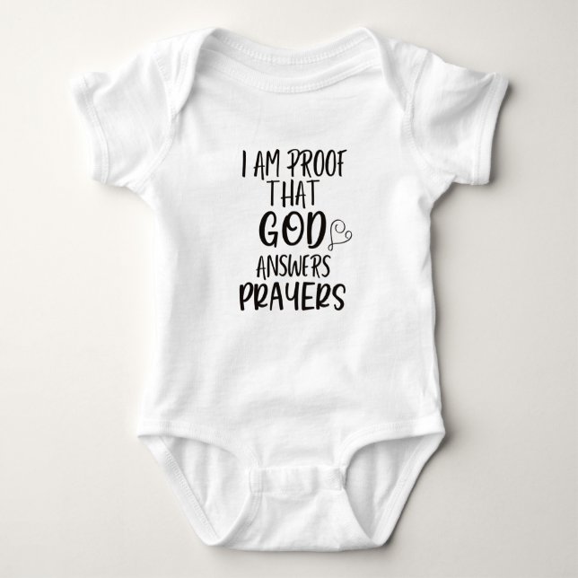 Jag är Proof Gud Answers Prayers T Shirt (Framsida)