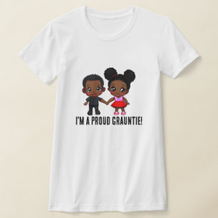 "Jag är Proud Grauntie!" med Cute Småbarn! T Shirt