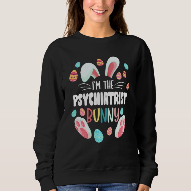 Jag är Psychiatrist Bunny Matching Family Påsk T Shirt (Framsida)