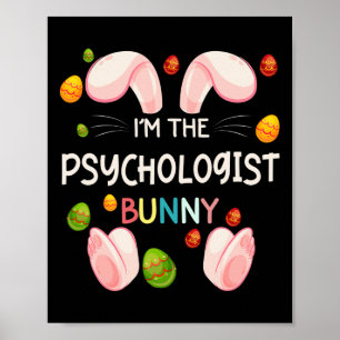 Jag är psykologkanin Rolig matchande familj E Poster