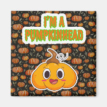 Jag är Pumpkinhead 1 med Pumpkin Background Square