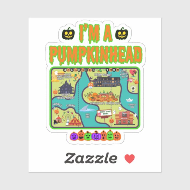 Jag är Pumpkinhead Karta Sticker Klistermärken (Ark)