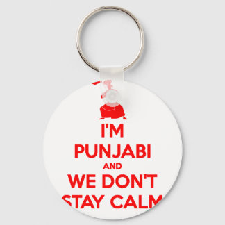 Jag är Punjabi och vi stannar inte Lugn Nyckelring