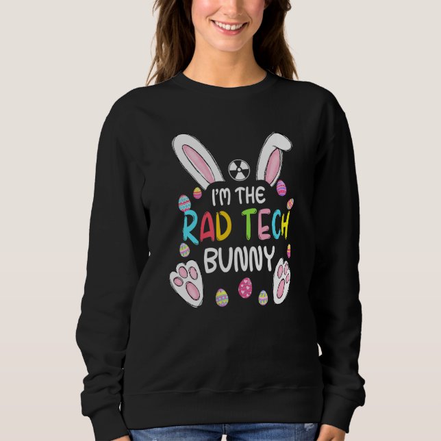 Jag är Rad Tech Bunny Cute Rabbit-Påskäggen T Shirt (Framsida)