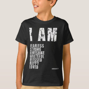 Jag är rädd, stark, välsignad, förlorad guds motiv t shirt