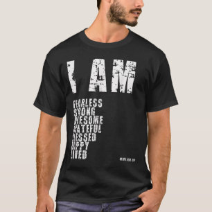Jag är rädd, stark, välsignad, förlorad guds motiv t shirt