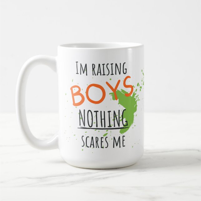 Jag är Raising Boys Inget Skrämmer mig Personlig Kaffemugg (Vänster)
