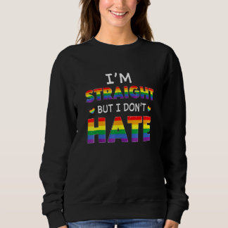 Jag är Rak, men jag hatar inte Rainbow Lgbt T Shirt