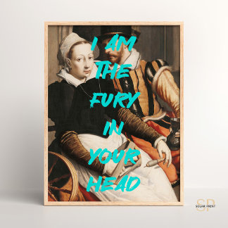 Jag är rasen i ditt huvud Renaissance Painting Qu Poster