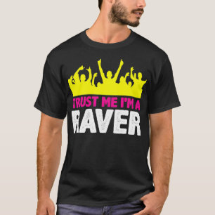 Jag är Raver DJ EDM Party Dance Techno Music Manar T Shirt