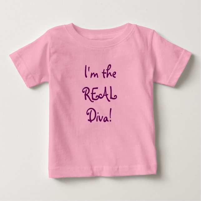 Jag är REAL Diva! Tee Shirt (Framsida)