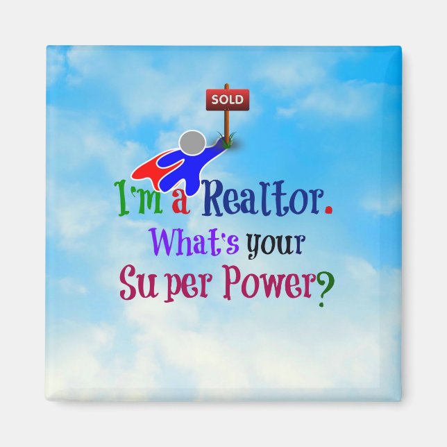 Jag är Realtor - Humor Magnet (Framsidan)