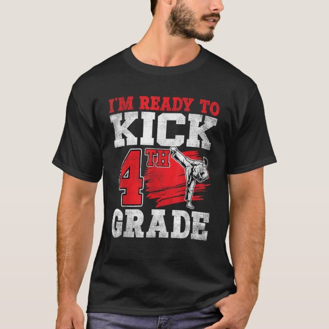Jag är Redo att fånga fjärde Klass Karate Back to  T Shirt (Framsida)