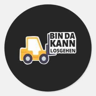 Jag är Redo att gå lustigt Runt Klistermärke