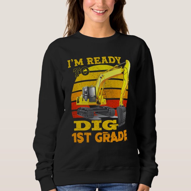 Jag är Redo att Gräva 1:a Klass-konstruktionen för T Shirt (Framsida)