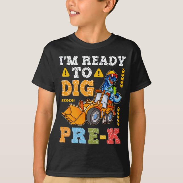 Jag är Redo att Gräva back to school Kinder. T Shirt (Framsida)