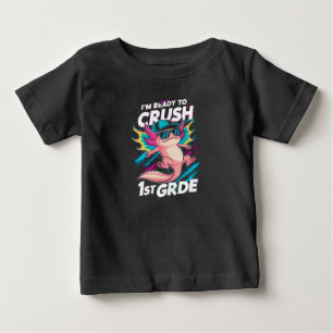 Jag är redo att krossa 1:a klassens axolotl åter t shirt