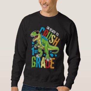 Jag är redo att krossa 1:a klassens Dinosaur Rex t Lång Ärmad Tröja
