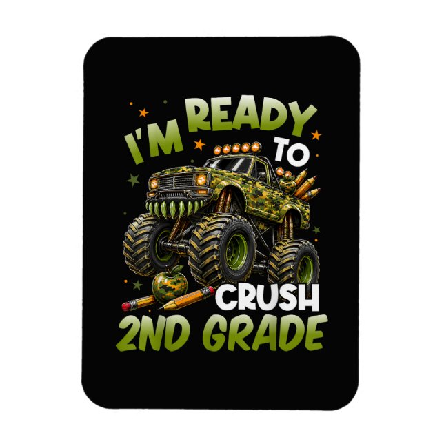 Jag är redo att krossa 2:a klass monstertruck magnet (Vertikal)