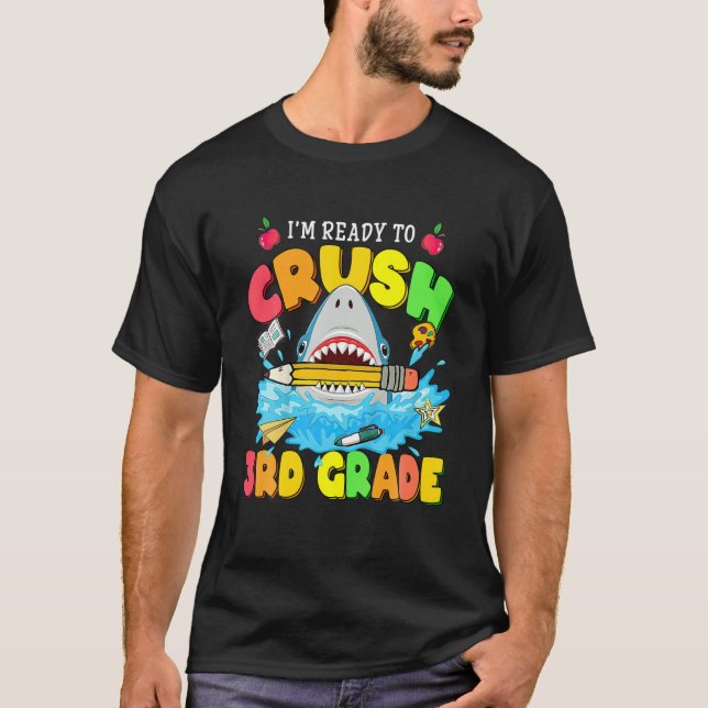 Jag är Redo att krossa 3Rd Klass Dabbing Shark Doo T Shirt (Framsida)
