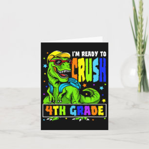Jag är Redo att krossa 4:e Klass-dinosaur 1:a dage Kort
