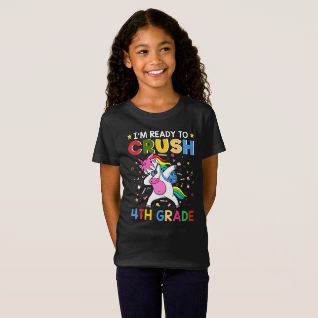 Jag är redo att krossa 4:e klass t shirt (Hel framsida)