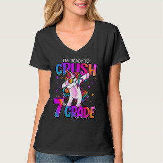 Jag är Redo att krossa 7:e Klass Unicorn tillbaka T Shirt
