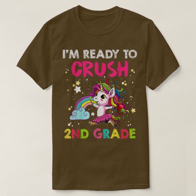 Jag är Redo att krossa andra Klass Back to school  T Shirt (Design framsida)