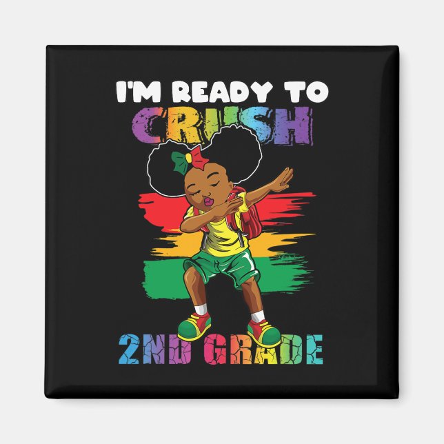 Jag är Redo att krossa andra Klass Dabbing Girl. Magnet (Framsidan)