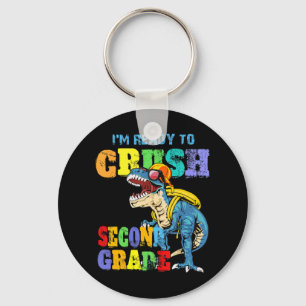 Jag är Redo att krossa andra Klass Dinosaur tillba Nyckelring