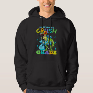 Jag är Redo att krossa andra Klass Rex Dinosaur ti Hoodie