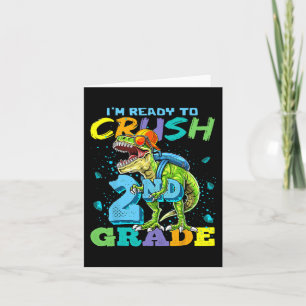 Jag är Redo att krossa andra Klass T Rex Dinosaur Kort