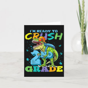 Jag är Redo att krossa andra Klass T Rex Dinosaur Kort