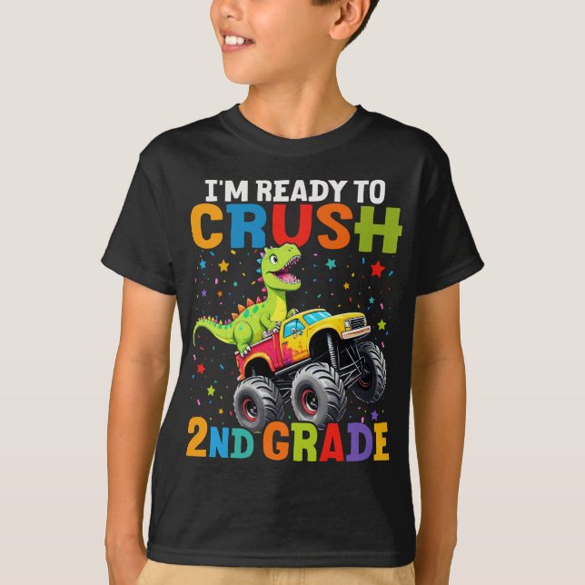 Jag är Redo att krossa andra Klass T Rex Monster L Shirt (Framsida)