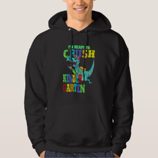 Jag är redo att krossa dinosaurie i förskoleåldern hoodie