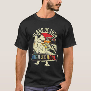 Jag är redo att krossa dinosauriepojkar på högstad t shirt