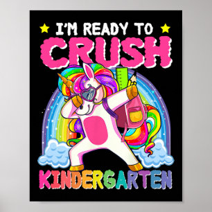 Jag är redo att krossa enhörning på förskolans för poster
