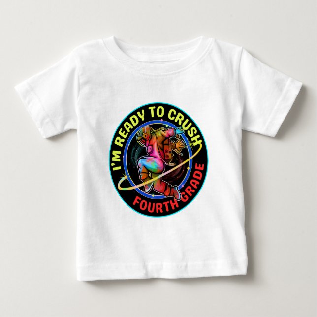 Jag är redo att krossa fjärde klass t shirt (Framsida)