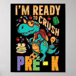 Jag är Redo att krossa förK Monster Lastbil Dino. Poster