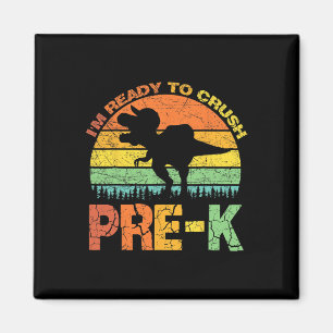 Jag är Redo att krossa förK T Rex Dinosaur tillbak Magnet