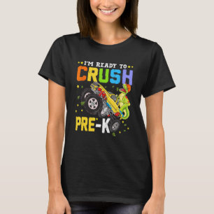 Jag är Redo att krossa förkolonster Lastbil Dinosa T Shirt