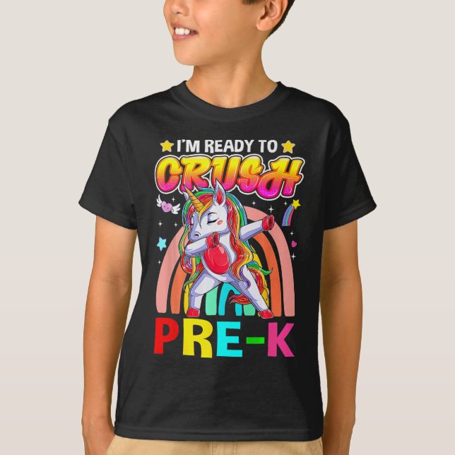 Jag är Redo att krossa förkroppsskuggarnas Unicorn T Shirt (Framsida)