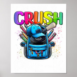 Jag är redo att krossa förskolan hockey Ck tillbak Poster