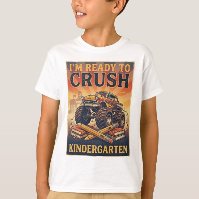 Jag är redo att krossa förskolan t shirt (Framsida)